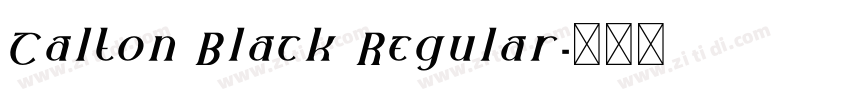 Calton Black Regular字体转换